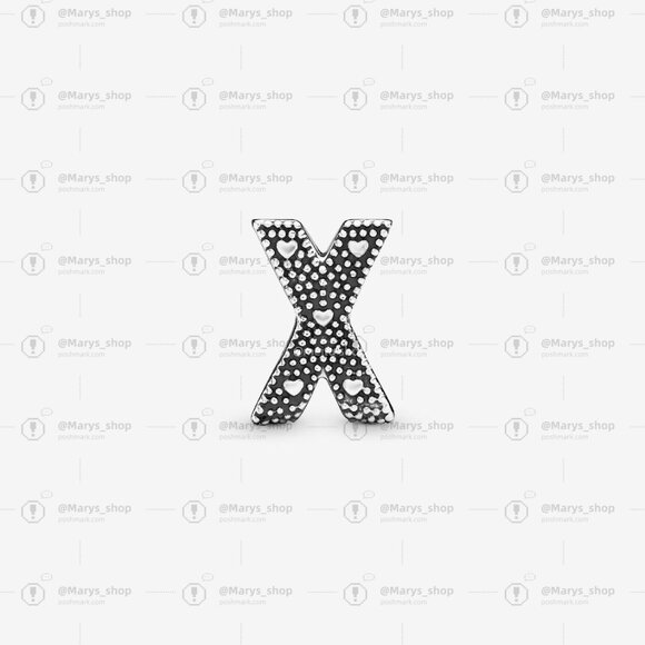 Pandora Letter X Alphabet Charm - Picture 3 of 6